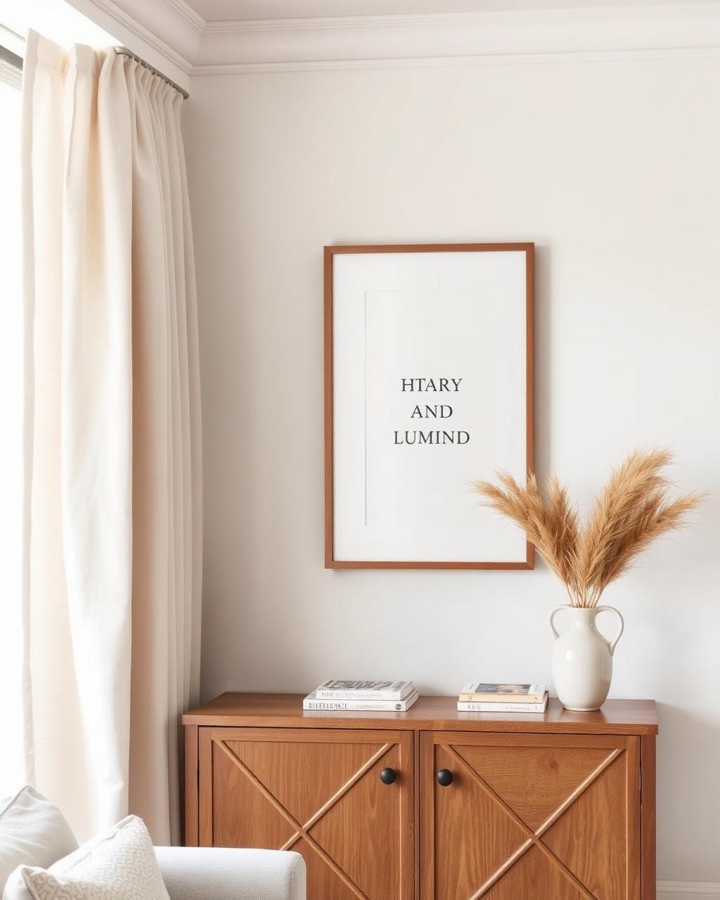 A custom-printed gallery wall in a SHOP CROOM-styled living room